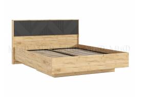 Кровать парящая 1600 Ирис (ортопед дерево) Браш Графит/Дуб Крафт