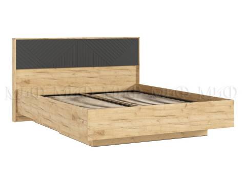 Кровать парящая 1600 Флэш (ортопед металл) Браш Графит/Дуб Крафт