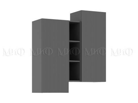 Шкаф подвесной комбинированный Оскар Графит Софт