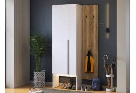 Прихожая Мебельсон К18 дуб крафт золотой/белое дерево