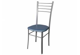 Стул Лайт ДХ-5 на серебряном каркасе обивка светло-голубой