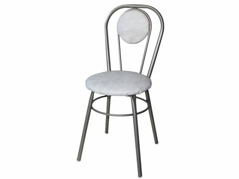 Стул №1 ДХ-7 с мягкой спинкой обивка белый