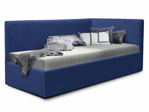 Кровать подростковая левая 800 Фрейм Страйп без подъема барон 15