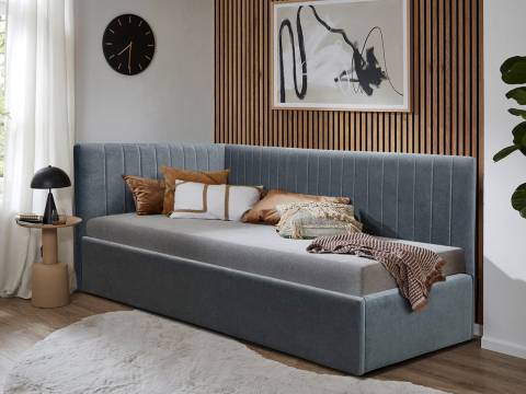 Кровать подростковая левая 800 Фрейм Страйп с подъемом вивальди 34