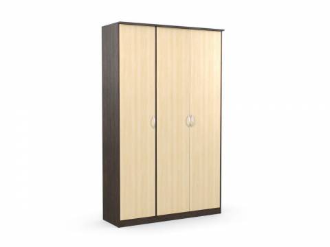 Шкаф 3-х створчатый Дуэт Люкс без зеркала Венге/Млечный Дуб