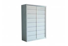 Шкаф-купе ПШ-2.9 1800 вставка МДФ/стекло Дуб крафт белый