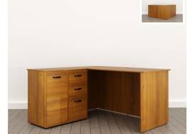 Стол угловой с тумбой (С-30) Soft однотонный