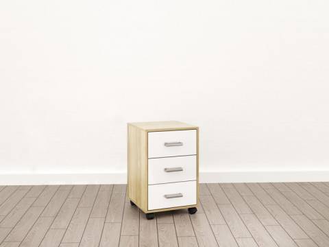 Тумба подкатная (О-7) Eclectic lite Дуб рокпайл-белый