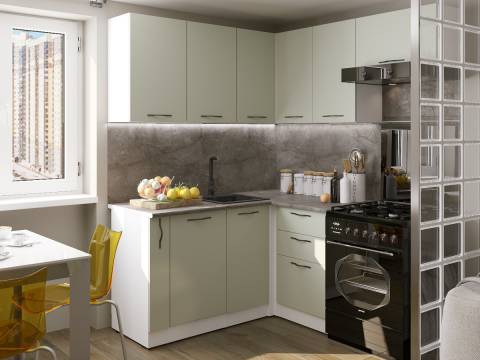 Кухонный гарнитур Флора мега прайм 1600х1700 мм