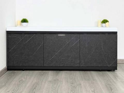 Экран под ванну МДФ Rita Black 1600 мм черный мрамор