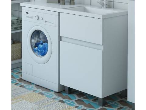 Тумба с раковиной Dallas Luxe 1200 напольная 2 ящика правая