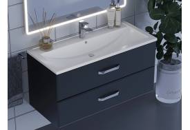 Тумба с раковиной Uperwood Foster черная 100 см