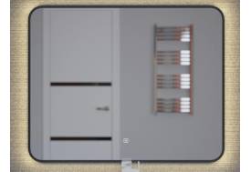 Зеркало Uperwood Modul черное теплая подсветка 65х80 см