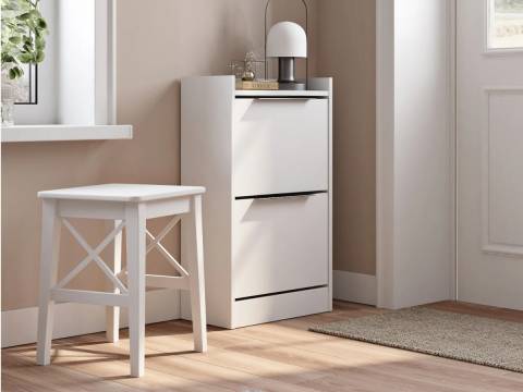 Обувница (450) 2 ящика белая