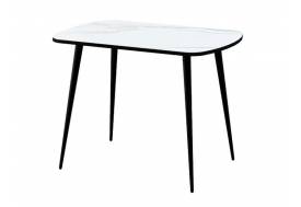 Стол Бостон Лайт фотопечать Мрамор итальянский/опоры черные