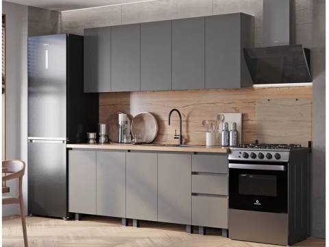 Кухня Честер 2000 мм Графит