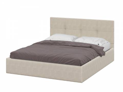 Кровать двойная №4 1600 мм мягкая бежевый