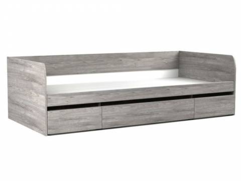 Кровать 900 с ящиками Денвер Риббек серый