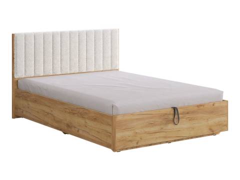 Кровать с подъемным механизмом Юлия 160х200 см дуб крафт золотой