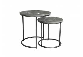 Стол журнальный Матрешка комбинированный каспий темный/черный