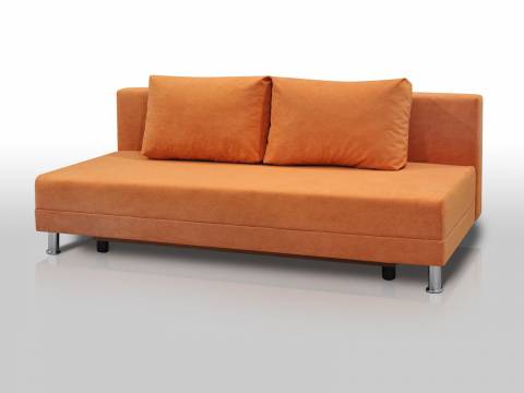Диван Комфорт Лайт без подлокотников 2 подушки микровелюр апельсин
