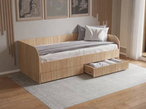 Кровать-софа с ортопедическим основанием КС09 дуб сонома