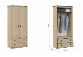 Шкаф для детской Валенсия 2 двери 2 ящика