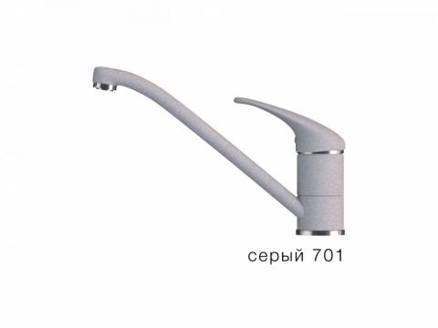 Смеситель для кухни низкий Эко Tolero Серый 701
