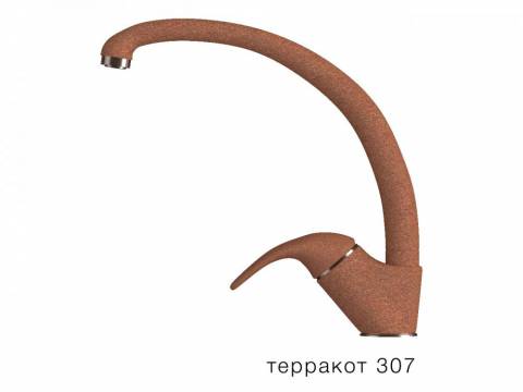 Смеситель для кухни высокий Эко Polygran Терракот 307
