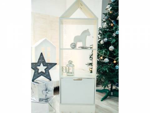 Стеллаж-домик узкий МДФ