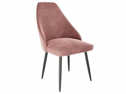 Стул Милан велюр роза ножки черные