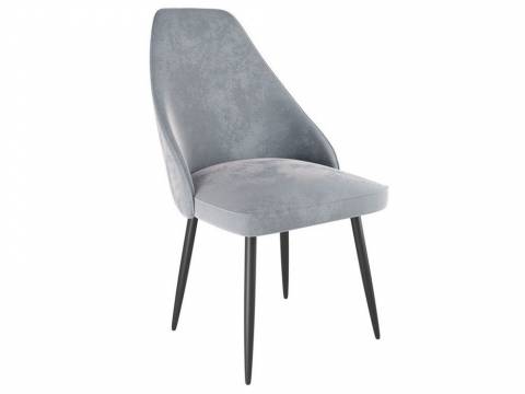 Стул Милан велюр серый ножки черные