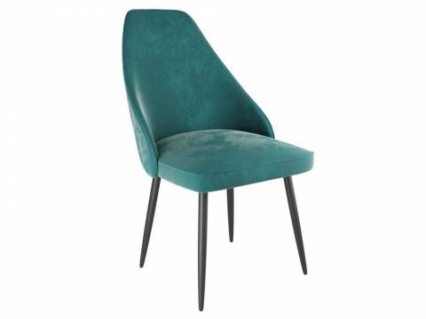 Стул Милан велюр зеленый ножки черные