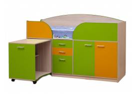 Уголок школьника Юниор 4.1 Лайм+Оранжевый