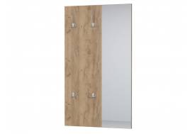 Вешалка Эго ВЗ-1 с зеркалом дуб крафт золотой